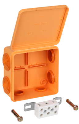 Коробка расп. для о/п, 100х100х50мм(с отк кр) не распр.горение HF Тусо