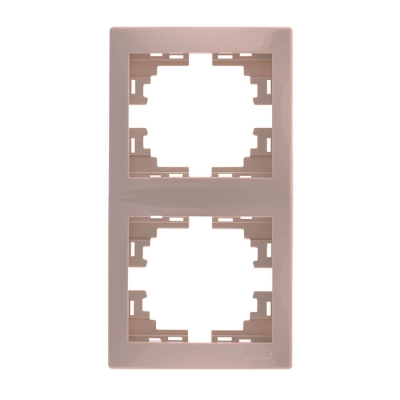 Рамка 2-ая вертикальная MIRA крем (0300152)