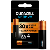 Батарейки Duracell 5014061 АА LR06-4BL Optimum алкалиновые 1,5v (4/64)