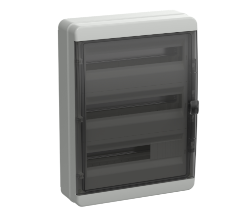 TEKFOR Корпус пластиковый КМПн-54 IP65 черная прозрачная дверь IEK