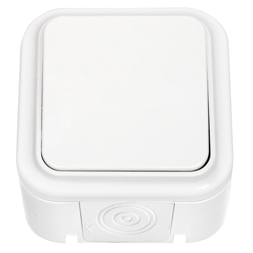 Выключатель 1кл о/п А16-222  ПРАЛЕСКА АКВА БЕЛЫЙ IP54 (60)