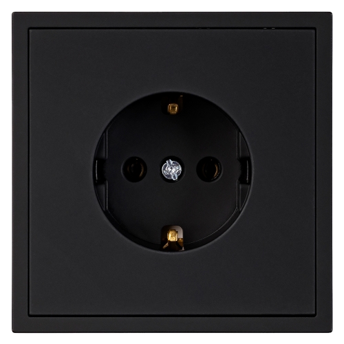 Розетка 1гн сп сз черный Капелла Smartbuy (SBE-09b-16-S1-Z)
