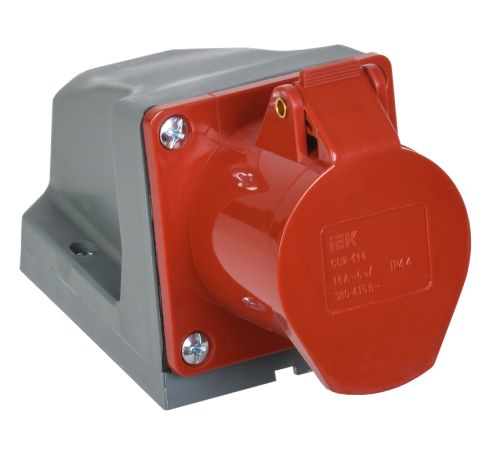Розетка наружная стационарная 114-ССИ 3P+PE 16А 380В IP44 IEK (10/60)