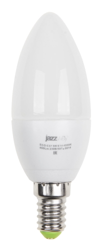 Лампа Jazzway LED C37  5w Е14 3000K 400Lm ECO