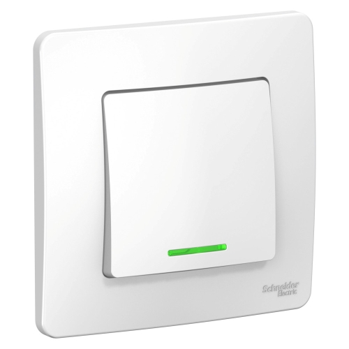 Выключатель 1кл Blanca с/п Белый с Подсв. 10А BLNVS010111