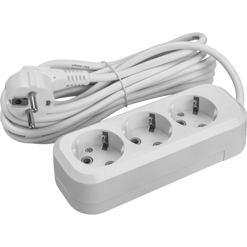 Удлинитель Онлайт 3 гн. 3 м с з/к ПВС 3х1 3500Вт  (90517) (50)