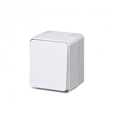 Выключатель 1кл о/п AtlasDesign PROFI IP54 10 АХ БЕЛЫЙ (12/96)ATN540111 