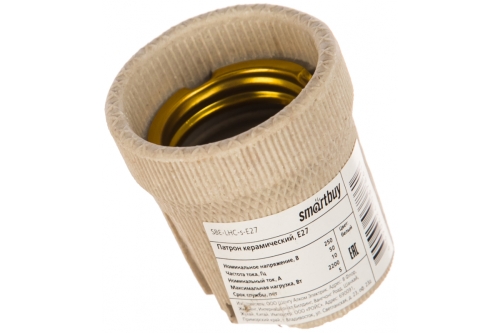 Патрон керамический Е-27 Smartbuy c держателем (20,400) (3786)