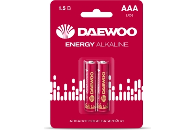 Батарейка Daewoo Energy Alkaline LR-03 BL-2 (2/20/480) 5029873