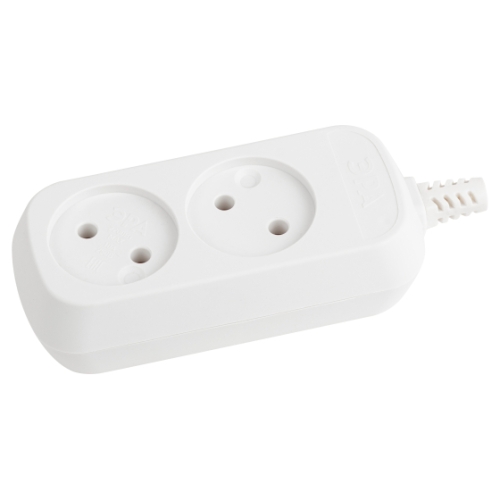 Колодка для удлинителя  ЭРА 2 гн. б/з (20)