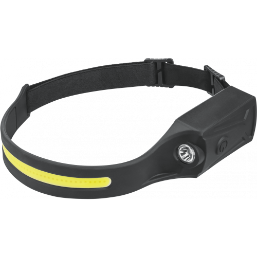 Фонарь налобный ОНЛАЙТ OPT-H08-3AAA 1COBХ10Вт+1LEDХ0.5Вт,4реж, 400лм, IP44 90913