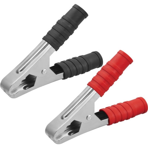 Зажим крокодил 100А 105мм КРАСНЫЙ+ЧЕРНЫЙ (набор 2шт) ОНЛАЙТ (100) 80867