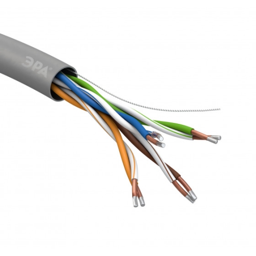 Кабель  UTP 4PR 24AWG Cat5e CCA PVC SIMPLE ЭКОНОМ внутренний ЭРА (305)