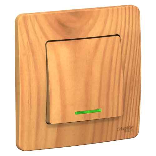 Выключатель 1кл Blanca с/п Ясень с Подсв. 10А BLNVS010115 (6/60)