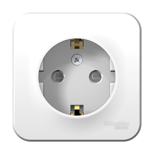 Розетка 1гн с з/к защ.шт. Blanca Белый о/п с МОНТАЖНОЙ МЕТАЛЛИЧЕСКОЙ ПЛАСТИНОЙ  BLNRA011121 (12/72)