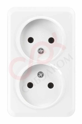 Розетка 2гн о/п белый 