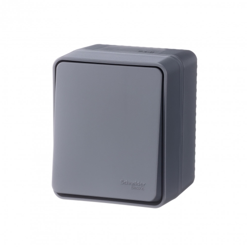 Выключатель 1кл ПРОХОДНОЙ о/п AtlasDesign PROFI IP54  10 АХ АНТРАЦИТ (12/96) ATN544061
