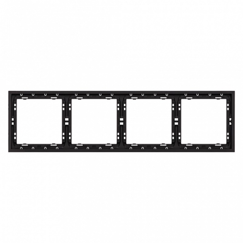 Рамка 4-местная горизонтальная черная 