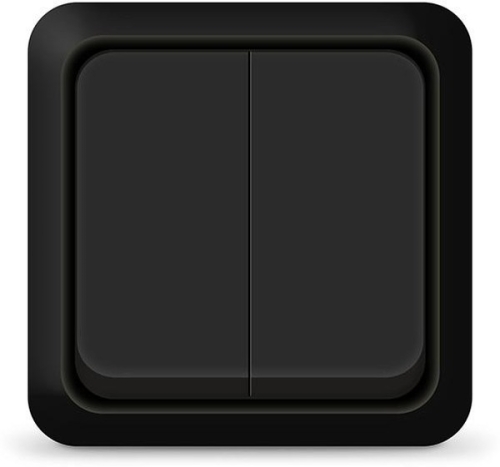 Выключатель 2кл оп Олимп  черный UNIVersal (2213)