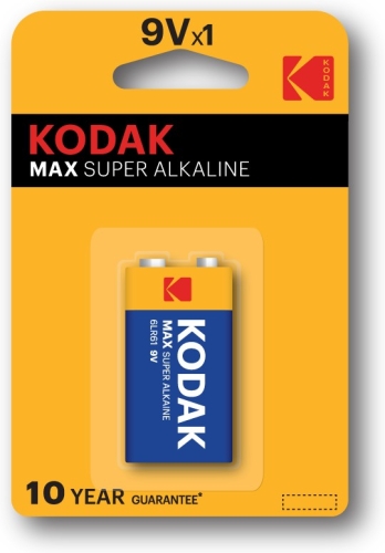 Батарейка Kodak 6LR61-1BL MAX Super Alkaline (10/200) КРОНА