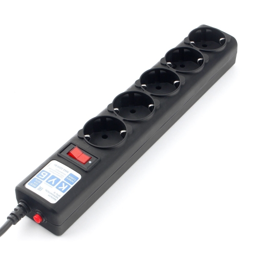 Сетевой фильтр Power Cube 5гн 5м 10А черный графит