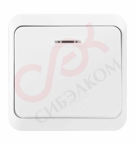 Выключатель 1кл проходной о/п белый 