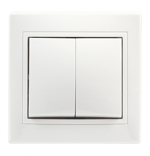 Выключатель 2кл с/п белый 