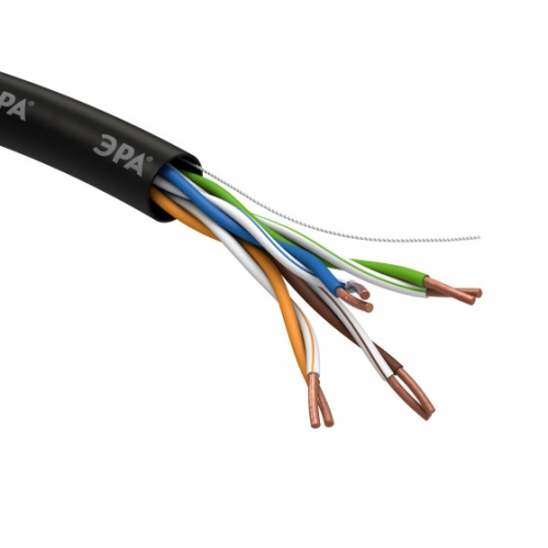 Кабель  UTP 4PR 24AWG Cat5e Cu PE  OUTDOOR уличный (305) ЭРА