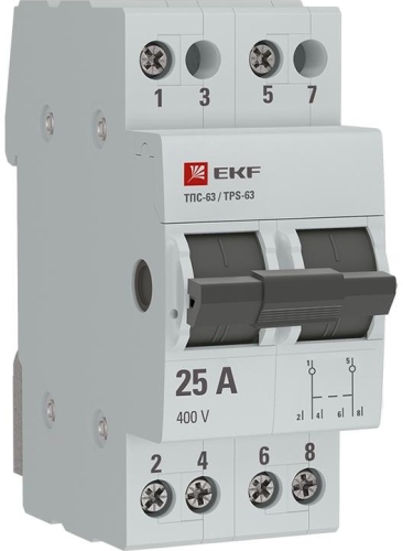 Переключатель трехпозиционный 2п 25А  ТПС-63 EKF PROxima