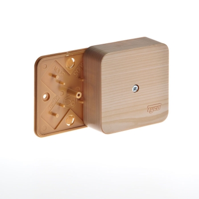 Коробка распр.  сосна  79*79*32 RUVINIL 65004-27М  с клеммником (180шт)