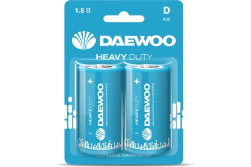 Батарейка Daewoo Heavy Duty R20 BL-2 5029484