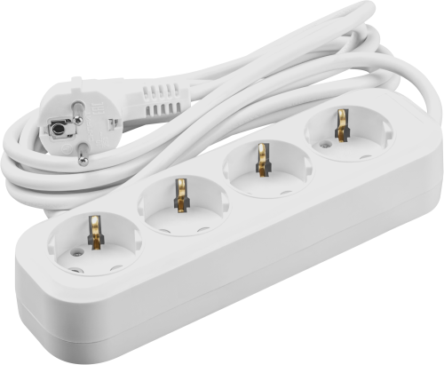 Удлинитель Онлайт 4 гн. 5 м с з/к ПВС 3х1 3500Вт (90800)