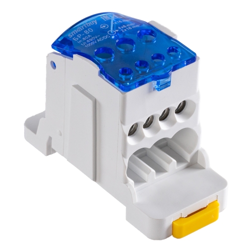 Блок распределительный (КРОСС) КБР- 80А  крепеж на монтп  и DIN рейку Smartbuy