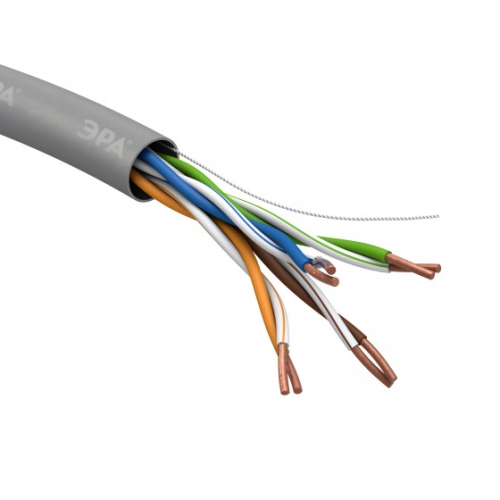 Кабель  U/UTP 4PR 24AWG Cat5e CU PVC SIMPLE внутренний ЭРА (305)
