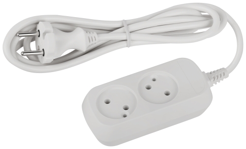 Удлинитель ЭРА Greenline 2 гн. 3 м ПВС 2х0,75 2200Вт (50)