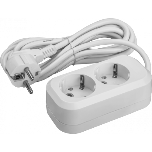 Удлинитель Онлайт 2 гн. 5 м с з/к ПВС 3х1 3500Вт  (90514) (50)