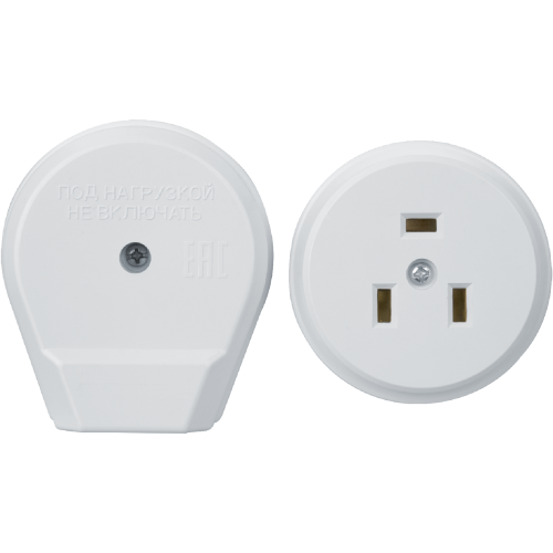 Разъём РШ/ВШ БЕЛЫЙ о/у 3-х штырьк.32А/250В Navigator NCA-C02-32A-250-WH 14347 (6/72)