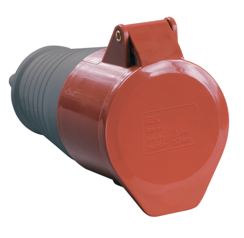 Розетка переносная 214-ССИ 3P+PE 16А 380В IP44 IEK (10/100)