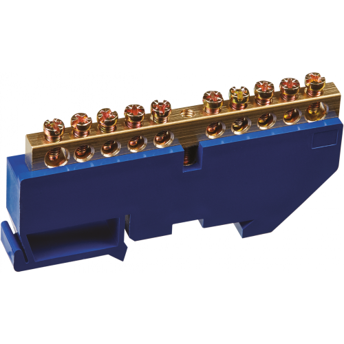 Шина нулевая М69 10 отв.DIN-изолятор (90719) Онлайт
