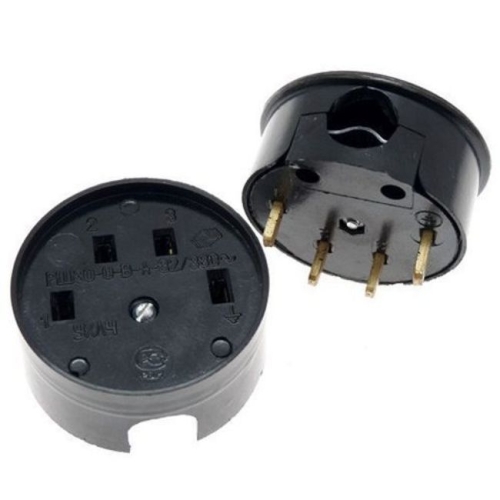 Разъём черн карболит РШ/ВШ 4-х штырьк. с з/к 32А/380  откр/провод Smartbuy (6/72) (03772)