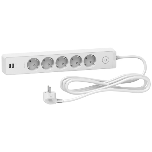 Удлинитель UE 5 роз.+ 2USB, кабель 3 м.