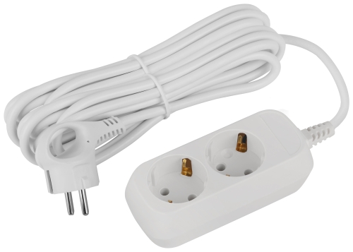 Удлинитель ЭРА Greenline 2 гн. 5 м с з/к ПВС 3х1 3500Вт (50)