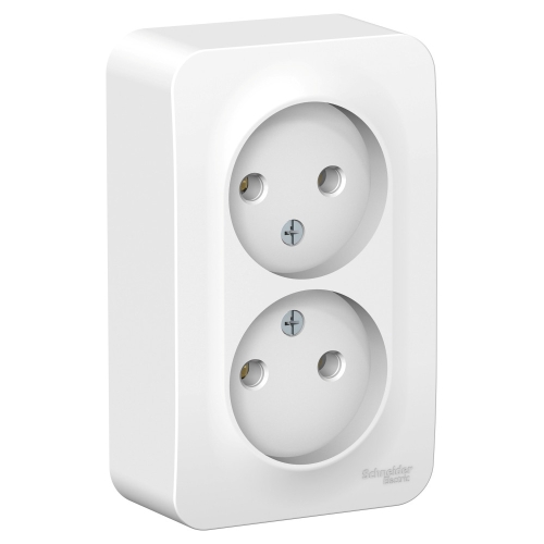 Розетка 2гн Blanca Белый о/п с МОНТАЖНОЙ МЕТАЛЛИЧЕСКОЙ ПЛАСТИНОЙ BLNRA000221 (10/60)