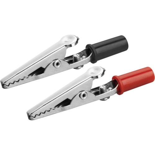 Зажим крокодил  15А 53мм КРАСНЫЙ+ЧЕРНЫЙ (набор 2шт) ОНЛАЙТ (100)80849 