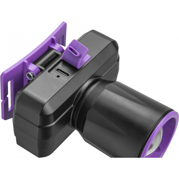 Фонарь налобный ОНЛАЙТ OPT-H06-ACCU 1LED 5Вт 3реж. Li-Ion 1,2Ач 90864